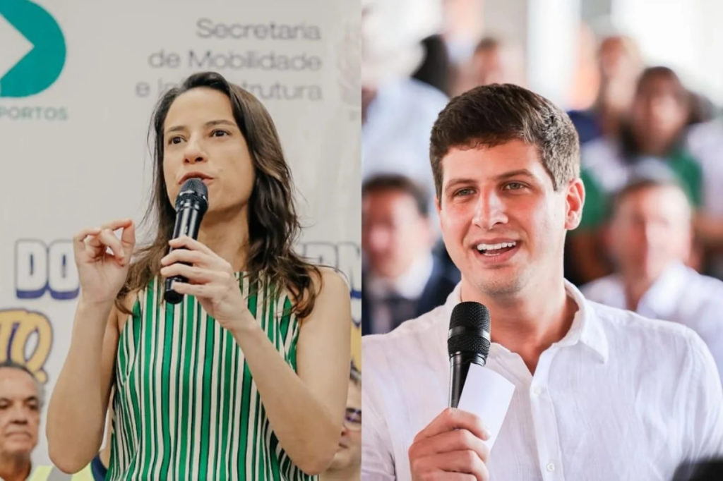 Pesquisa Datafolha divulgada nesta quinta-feira (28) mostra a governadora Raquel Lyra (PSD) com 48% das intenções de voto, contra 43% do ex-prefeito do Recife João Campos (PSB) – Janaína Pepeu/Secom; Edson Holanda/Divulgação