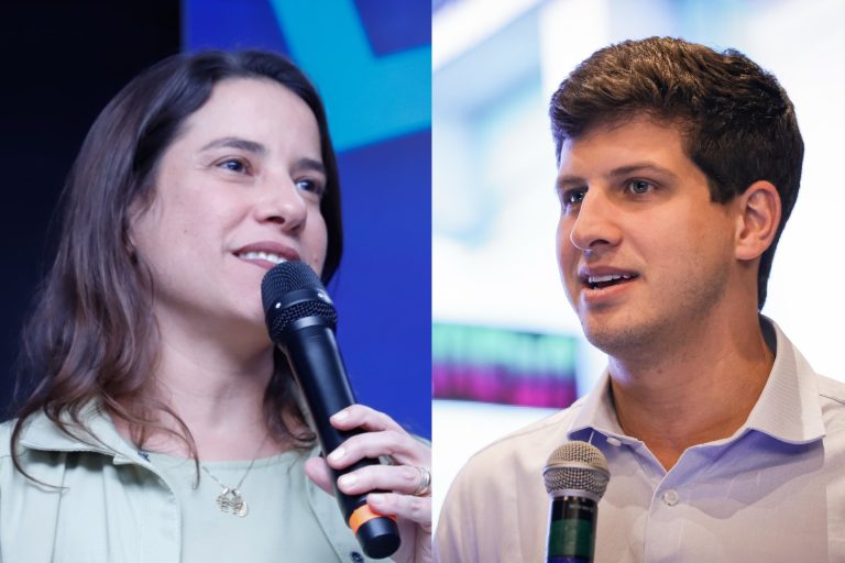 A governadora Raquel Lyra (PSD) e o ex-prefeito João Campos (PSB)